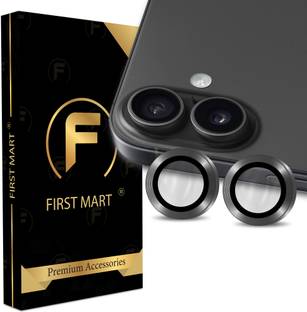 FIRST MART Back Camera Lens Ring Guard Protector for Apple iPhone 16 Plus, iPhone 16 Plus, Black Camer...