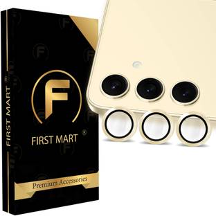 FIRST MART Back Camera Lens Ring Guard Protector for Samsung Galaxy S24 5G, Samsung S24 5G, Yellow Camera Ring