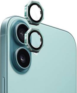 GIRIND Back Camera Lens Glass Protector for Apple iPhone 16, Apple iPhone 16, Octagon Focal Ring HD Aluminum Alloy