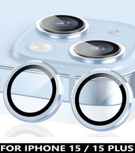 BLACK LOVIES Back Camera Lens Ring Guard Protector, Camera Lens Glass Protector for Apple iPhone 15, Apple iPhone 15 Plus
