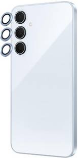 A3sprime Camera Lens Protector for SAMSUNG Galaxy A35 5G, |Full Coverage 9H Surface Hardness Tempered Glass with Metal Ring Guard Camera Lens Protector|, (Color - Blue)