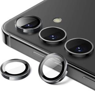 Caseworm Back Camera Lens Ring Guard Protector for Samsung S24-Black