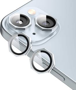GIRIND Back Camera Lens Glass Protector for Apple iPhone 15, Octagon Focal Ring HD Glass with Aluminum Alloy