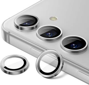 Girind Back Camera Lens Glass Protector for Samsung Galaxy S24 FE, Individual Metal Ring Tempered Glass Lens Cover