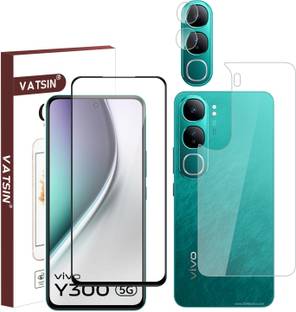 Vatsin Front & Back Camera Lens Glass Protector for ViVO Y300 5G, Front and Back Tempered Glass Combo for ViVO Y300 5G