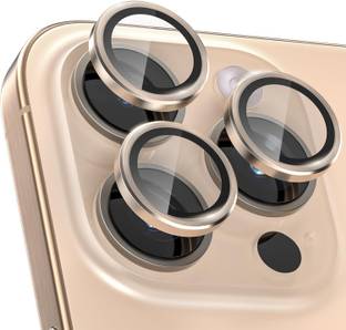 Besmon Back Camera Lens Ring Guard Protector for iPhone 16 Pro/iPhone 16 Pro Max Back Camera Lens Ring Guard Protector Titanium