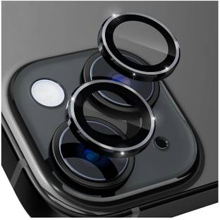 AEhub Back Camera Lens Glass Protector for iPhone 15 / iPhone 15 Plus (Black)