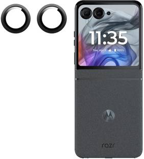 Casesily Back Camera Lens Ring Guard Protector for Motorola Razor 50 Ultra Black