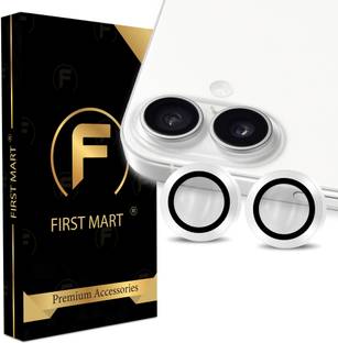 FIRST MART Back Camera Lens Ring Guard Protector for Apple iPhone 16 Plus, iPhone 16 Plus, White Camera Ring