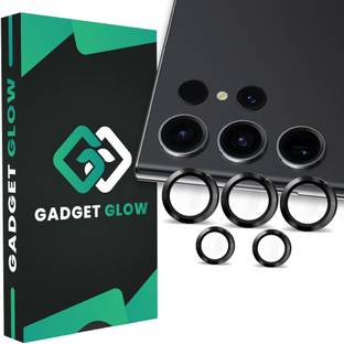 Gadget Glow Back Camera Lens Ring Guard Protector for Samsung Galaxy S23 Ultra 5G, Samsung S23 Ultra 5G, Black Camera Ring