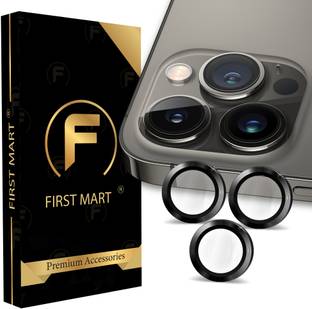 FIRST MART Back Camera Lens Ring Guard Protector for Apple iPhone 13 Pro Max, Apple iPhone 13 Pro, Black Camera Ring