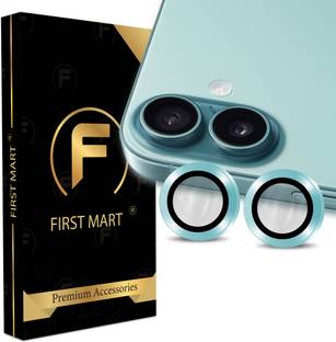 FIRST MART Back Camera Lens Ring Guard Protector for Apple iPhone 16 Plus, iPhone 16 Plus, Green Camera Ring