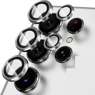 KHR Back Camera Lens Glass Protector for Samsung Galaxy S23 Ultra Aluminum Alloy Lens Ring Cover (Silver)