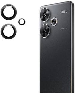 KHR Back Camera Lens Ring Guard Protector for Poco F6 5G Alloy Ring, Edge to Edge Coverage and Easy Installation