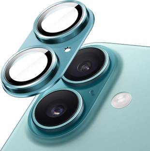 MOBCART Back Camera Lens Glass Protector, Camera Lens Ring Guard Protector for iPhone 17 – 360°, Metal Frame + 9H Glass Camera Protector Green