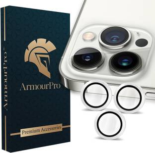 ArmourPro Back Camera Lens Ring Guard Protector for Apple iPhone 13 Pro Max, Apple iPhone 13 Pro, SIlver Camera Ring