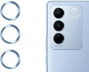 VOSKI Back Camera Lens Ring Guard Protector for Vivo V27 Pro 9H Hardness, Full Coverage Camera Metal Ring