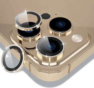 A3sprime Back Camera Lens Glass Protector for Apple iPhone 13 Pro, 13 Pro Max, (Color - Gold)