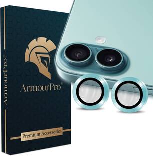 ArmourPro Back Camera Lens Ring Guard Protector for Apple iPhone 16Plus, Apple iPhone 16, Green Camera Ring