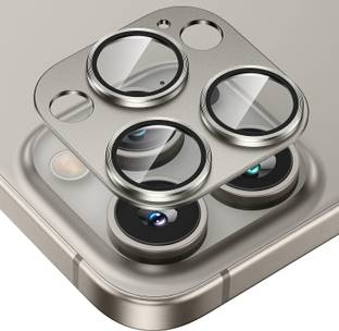 VOSKI Back Camera Lens Glass Protector for iPhone 15 Pro Max Camera Lens Protector Anti Scratch Full Metal Camera Glass
