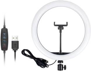 BROLAVIYA Renewed 10 Inch Light, 3 Level Brightness,Flexible Wire,360 Knob, Mobile Bracket Mobile Holder