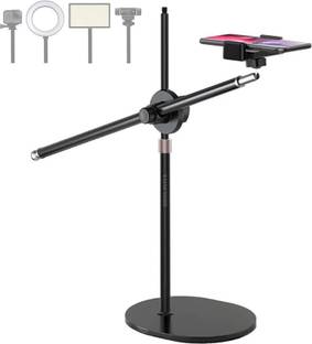 BROLAVIYA Floor Stand with Metal Body, 1/4 Inch Head, 360° Rotation with Mobile Bracket Mobile Holder