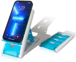 STRIFF Foldable Smartphone Stand, Adjustable Height, Anti-Slip, Compact (Sky) Mobile Holder