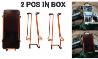 Red Champion Pack -2 Auto Rickshaw Metal Mobile Holder|Stand Mount Vibration Free Mobile Holder