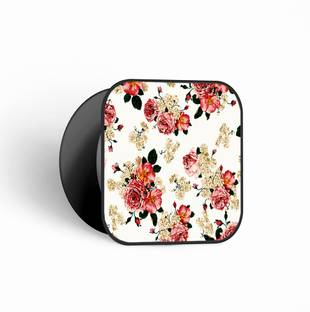 Galaxsia Selfie Holder Expanding Square Phone Holder Phone Stand Matte Finish-Floral-01 Mobile Holder