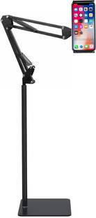 BROLAVIYA Tripod Floor Stand for 4'-10.2' Diagonal inch, with Gooseneck Clip Lazy Arm Bracket for Both Mobiles and Tablets for Bedroom, Office, Kitchen Tripod
