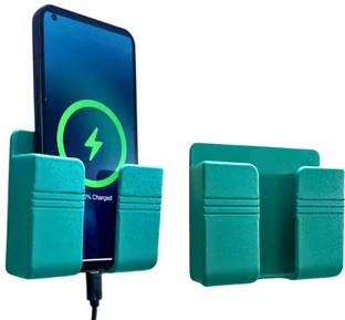 M/S DSNS Green Wall Stand for Charging Hook Phone Cellphone Hanging | Pack OF 2 Mobile Holder