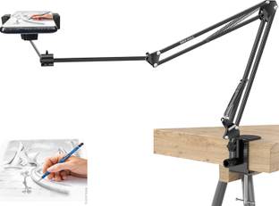 BROLAVIYA Overhead Video Mobile Stand, New Extra Long Arm, 1/4 Inch Head 2 Way Base Clamp Mobile Holder