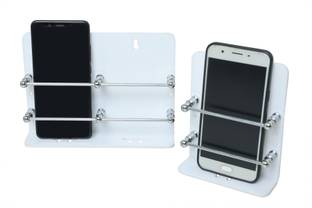 nimd beautic Acrylic Mobile stands Combo (Single and Double Stand) Dual Phone Charging Holder for TV AC Remote Stand Wall Mount Stand Holder Mobile Holder
