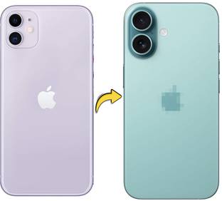 Hespa iPhone 11 To iPhone 16 Full Body Housing Converter Kit Include Battery Adhesive & Waterproof Seal Full Panel