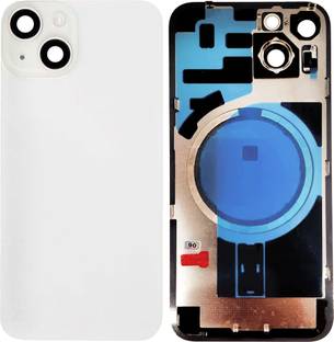 Spares4ever iPhone 14 White Replacement Glass with Camera Lens and Magsafe Magnet Back Panel