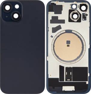 Spares4ever iPhone 15 Black Replacement Glass with Camera Lens and Magsafe Magnet Back Panel