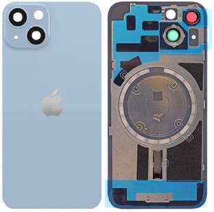 Sandreezz Apple iphone 14 Rear Housing Glass + Camera Lens + Metal Plate + Magsafe Magnets Back Panel
