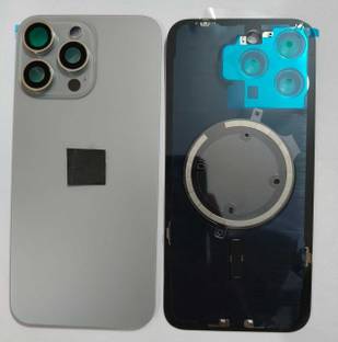 SPAREWARE Apple With Wireless Magnet Camera Glass Lens iPhone 15 Pro Max -Titanium Back Panel