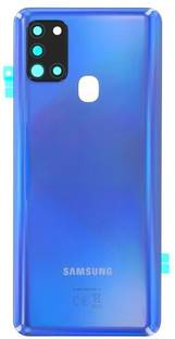 SPAREWARE Samsung Samsung Galaxy A21s : Blue (WITH ALL BRAND LOGO & CAMERA GLASS LENS FITTING) Back Panel