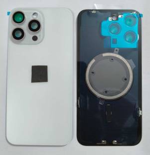 SPAREWARE Apple With Wireless Magnet Camera Glass Lens iPhone 15 Pro Max -White Back Panel