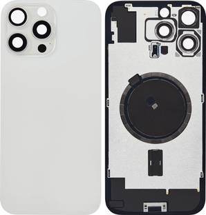 Spares4ever iPhone 16 Pro Max White Titanium Replacement Glass with Camera Lens and Magsafe Magnet Back Panel