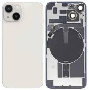 Kraze4blaze Apple iPhone 14 Plus Real Housing Glass + Camera Lens + Metal Plate + Magsafe Magnets Back Panel