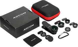 ADCOM 8 in 1 Camera Lens Kit for CPL Universal Clip-On Cell Phone Travel Lens (Black) Mobile Phone Lens