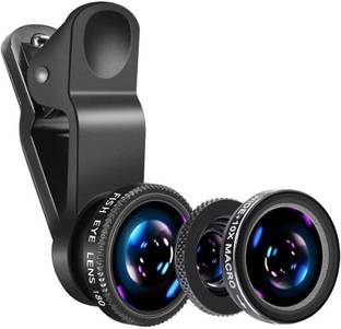 OSTALY 3 in 1 Universal Clip Lens Ultra HD Wide Angle, Fish Eye, Macro Lens Mobile Phone Lens