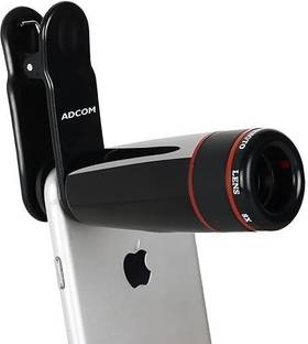 ADCOM 8X Zoom Telephoto Camera Lens Compatible with All Android & iOS (Black) Mobile Phone Lens
