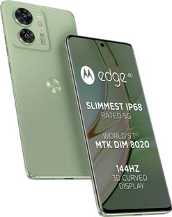 Coming Soon Add to Compare MOTOROLA Edge 40 (Nebula Green, 256 GB) 4.27,183 Ratings & 1,282 Reviews 8 GB RAM | 256 GB ROM 16.64 cm (6.55 inch) Full HD+ Display 50MP + 13MP | 32MP Front Camera 4400 mAh Battery Dimensity 8020 Processor Vegan Leather 1 Year Handset and 6 Months Accessories ₹29,999 ₹34,999 14% off