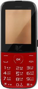 IAIR Basic Feature Dual Sim Mobile Phone with 2800mAh Battery, 2.4 inch Display Screen, 0.8 mp Camera with Front Designer LED Light (S9, Red Twin Shade)