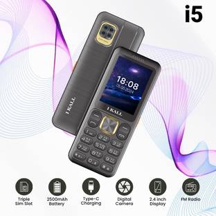 I Kall I5 Multimedia Keypad Phone with 2.4" Display, 2500mAh Battery, Triple-Sim