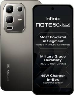Infinix Note 50x 5G+ 45W Charger In the Box & AI (Titanium Grey, 128 GB)
