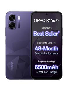 OPPO K14x 5G 6500mAh and 45W SUPERVOOC Charger & AI (Prism Violet, 128 GB)